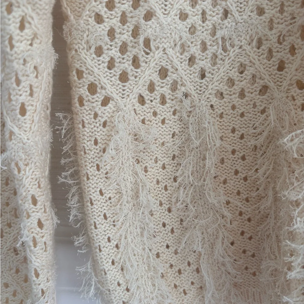 J. Crew Open-Knit Sweater in Light Cream - S